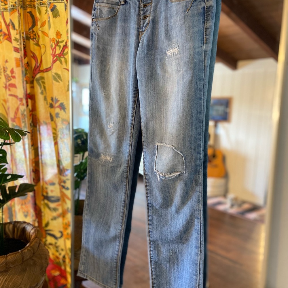 Jolt Light Blue Distressed Skinny Jeans